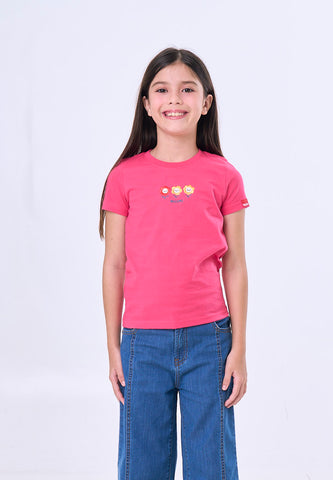 Mossimo Kids Raspberry Basic Graphic Tshirt  - For Girls