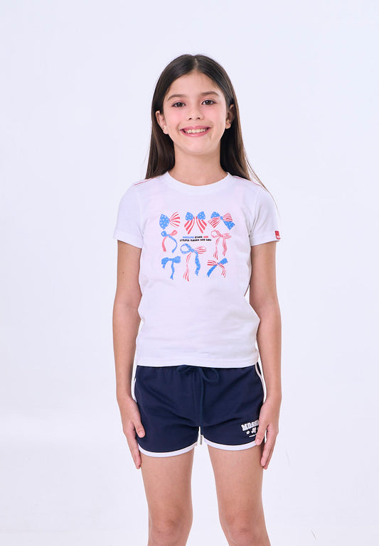 Mossimo Kids Girls Ribbon Graphic Tshirt