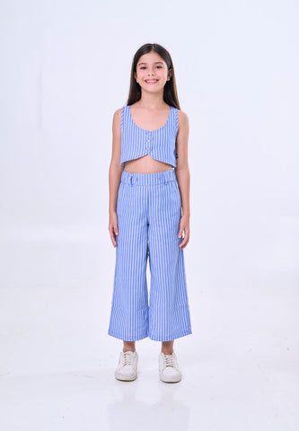 Mossimo Kids Amira Light Blue Vest Suit Top & Pants Set