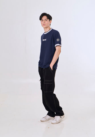 Mossimo Fennel Navy Blue Classic Fit Tee