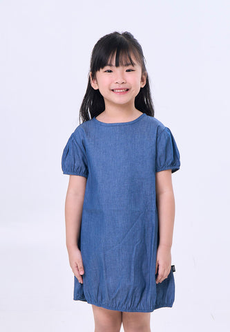 Mossimo Kids Bianca Blue Balloon Chambray Dress