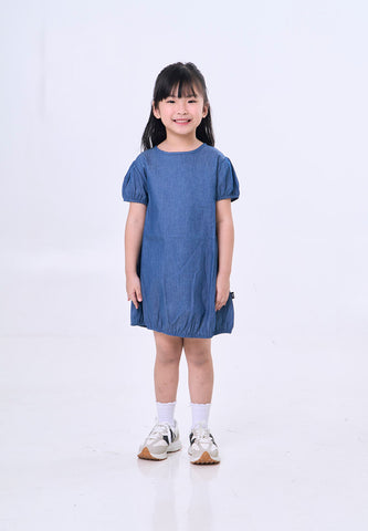 Mossimo Kids Bianca Blue Balloon Chambray Dress