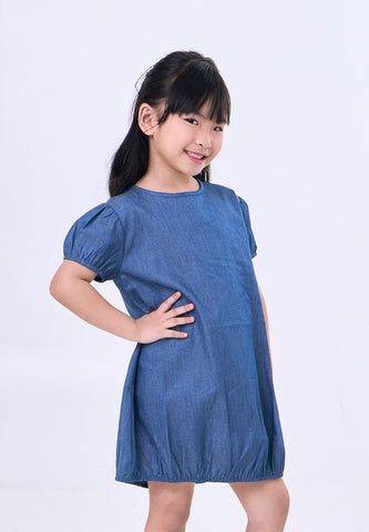 Mossimo Kids Bianca Blue Balloon Chambray Dress