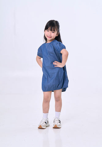 Mossimo Kids Bianca Blue Balloon Chambray Dress