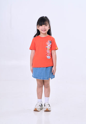 Mossimo Kids Spongebob Red Orange Unisex Regular Tshirt