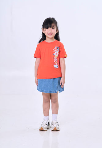 Mossimo Kids Spongebob Red Orange Unisex Regular Tshirt