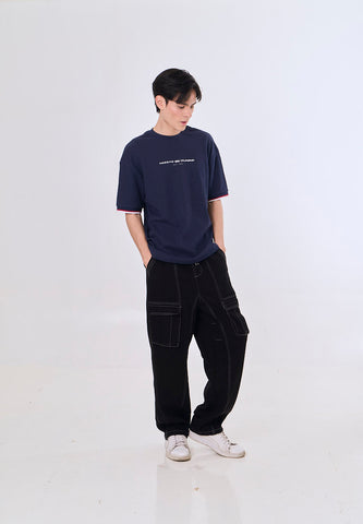 Mossimo Islet Navy Blue Urban Fit Tee