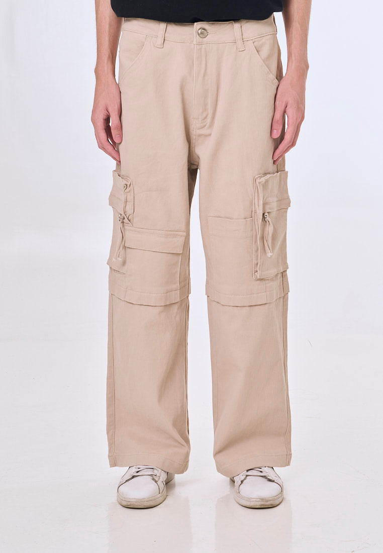 Mossimo Franco Beige Cargo Pocket Straight Fit Pants For Men