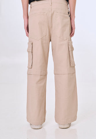 Mossimo Franco Beige Cargo Pocket Straight Fit Pants For Men