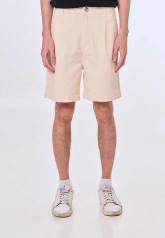 Mossimo Maximo Beige Pleated Shorts For Men