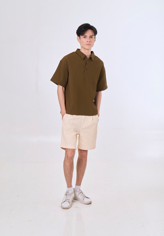 Mossimo Holden Army Green Boxy Woven Short Sleeves Top