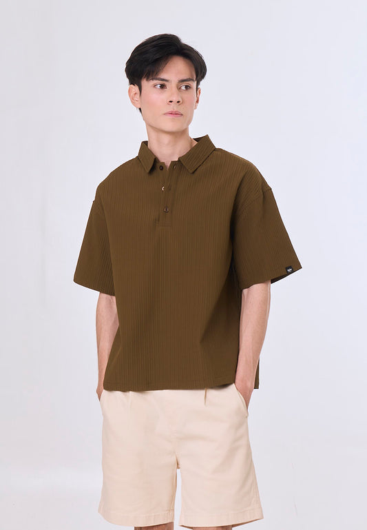 Mossimo Holden Army Green Boxy Woven Short Sleeves Top
