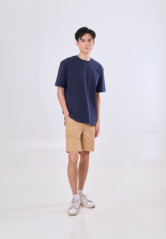 Mossimo Albie Navy Blue Regular Fit Tee Premium Round Neck For Men