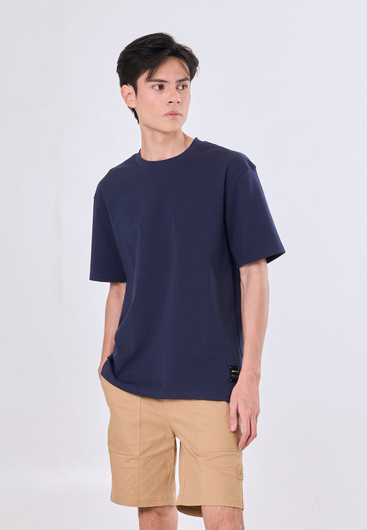 Mossimo Albie Navy Blue Regular Fit Tee Premium Round Neck For Men