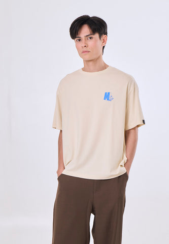 Mossimo Schnozy Off White Basic Round Neck Cropped Fit Tee Unisex