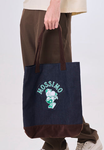 Mossimo Schnozy Indigo Denim & Corduroy Tote Bag