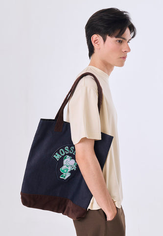 Mossimo Schnozy Indigo Denim & Corduroy Tote Bag