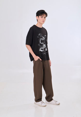 Mossimo Atlas Brown Loose Fit Textured Pants