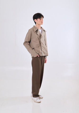 Mossimo Reese Olive Boxy Trench Coat Jacket For Men