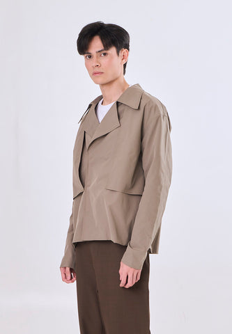 Mossimo Reese Olive Boxy Trench Coat Jacket For Men