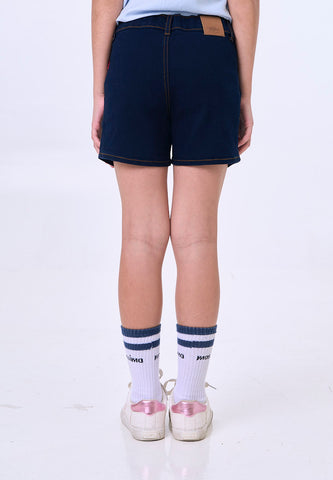 Mossimo Kids Betty Dark Blue Wash Denim Bermuda Shorts w/ Darts
