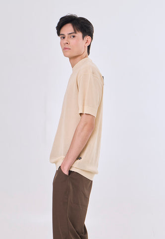 Mossimo Matt Beige Roundneck Classic Fit Tee