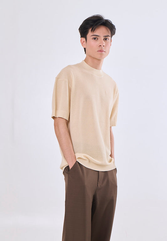 Mossimo Matt Beige Roundneck Classic Fit Tee