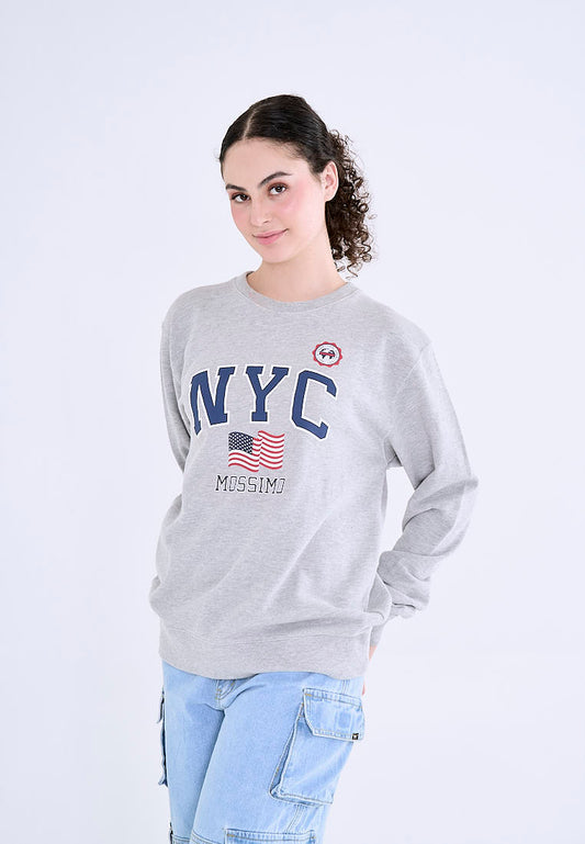 Mossimo Heather Gray Unisex Comfort Fit Pullover