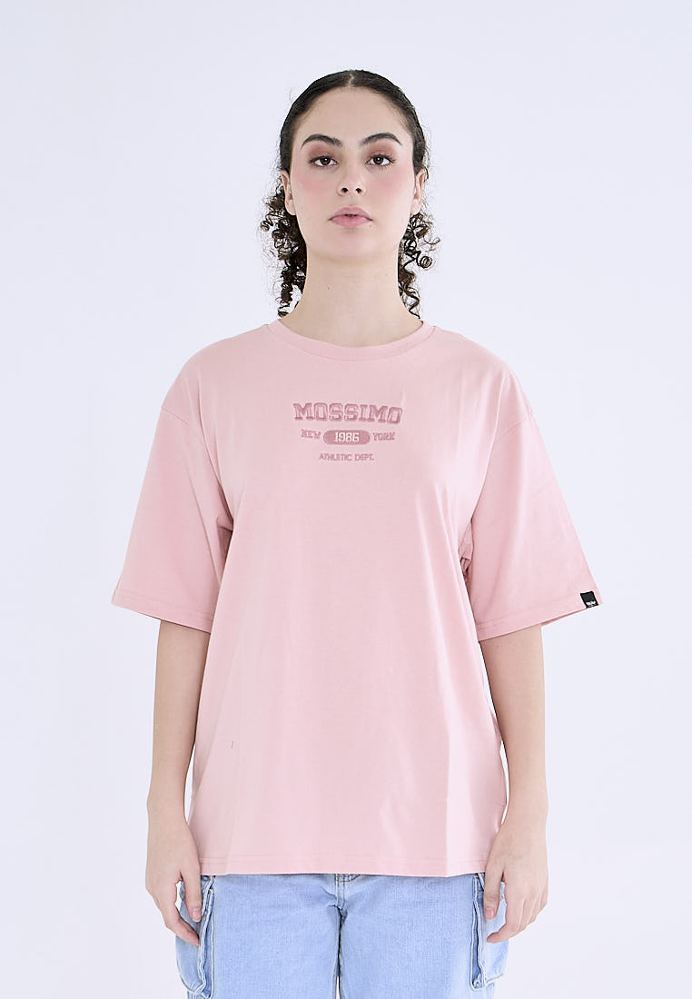 Mossimo Adeline Light Pink Athletic Oversized Fit Tee