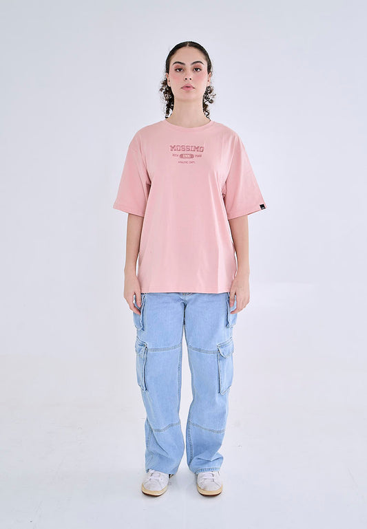 Mossimo Adeline Light Pink Athletic Oversized Fit Tee