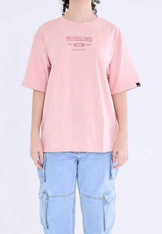 Mossimo Adeline Light Pink Athletic Oversized Fit Tee