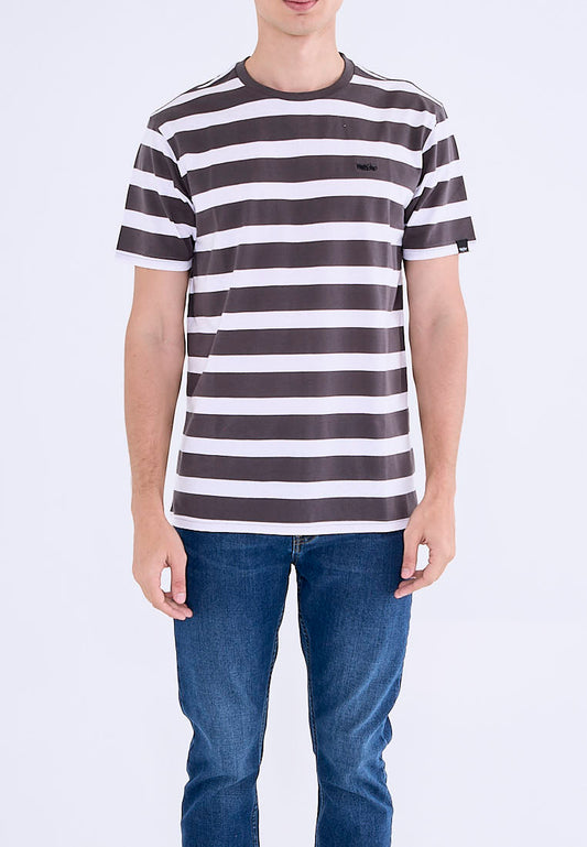 Mossimo Vance Gray White Premium Classic Stripes
