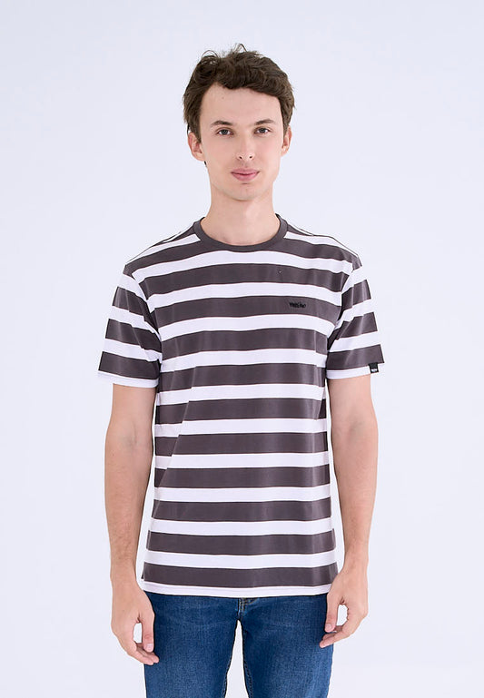 Mossimo Vance Gray White Premium Classic Stripes