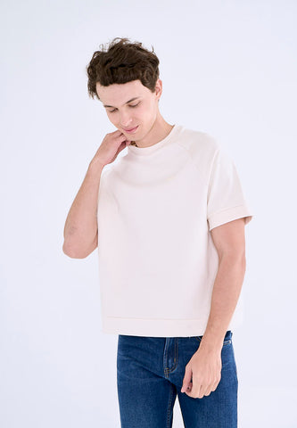 Mossimo Jude Beige Round Neck Raglan Shirt