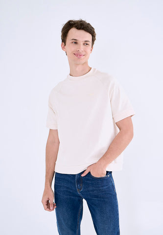 Mossimo Jude Beige Round Neck Raglan Shirt