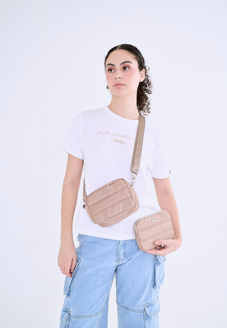 Mossimo Jennifer Beige Pouch with Wallet