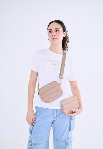 Mossimo Jennifer Beige Pouch with Wallet