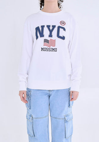 Mossimo White Unisex Comfort Fit Pullover