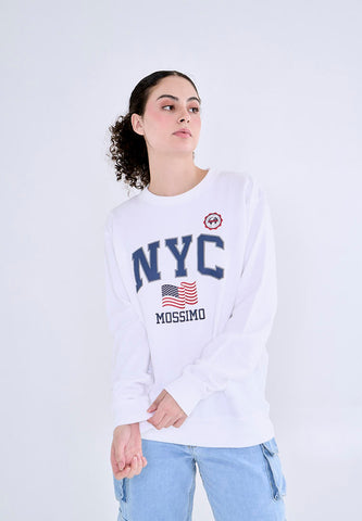 Mossimo White Unisex Comfort Fit Pullover