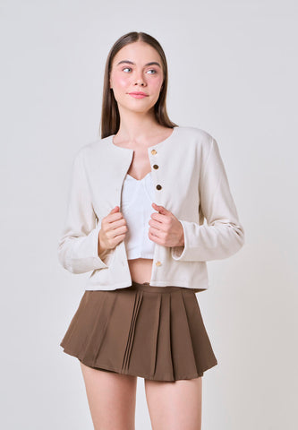 Mossimo Ashley Off White Tailored Knits Jacket