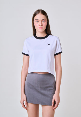 Mossimo Lunaria White Classic Cropped Fit Tee