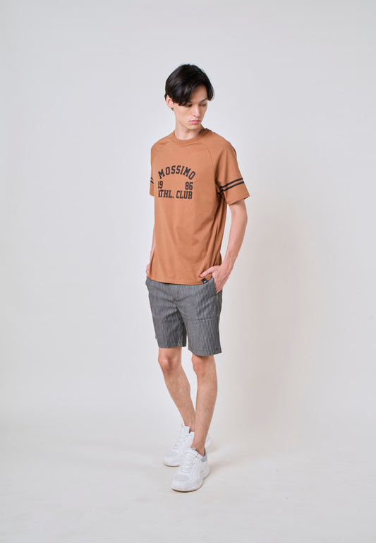 Denim Striped Chino Short Semi Slim