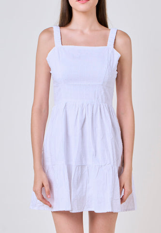 White Fashion Bustier  Midi Dress