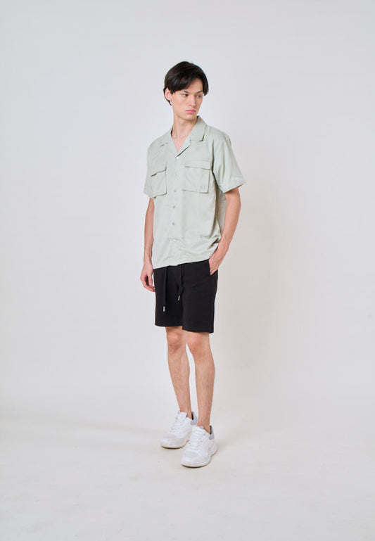 Mossimo Dwayne Green Comfort Fit Short Sleeve Button Down
