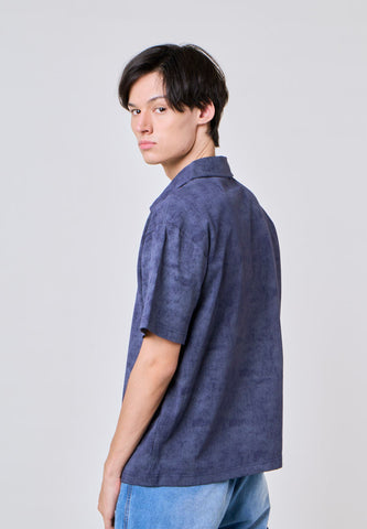 Mossimo Levi Navy Blue Comfort Tie Dye Polo Shirt