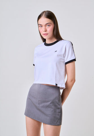 Mossimo Lunaria White Classic Cropped Fit Tee