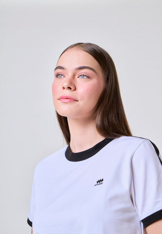 Mossimo Lunaria White Classic Cropped Fit Tee