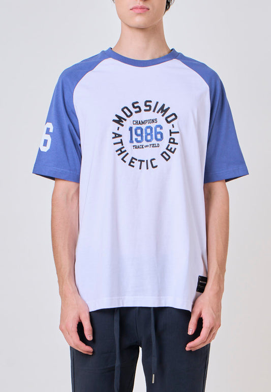 Mossimo Blaize White Raglan Urban Fit Tee