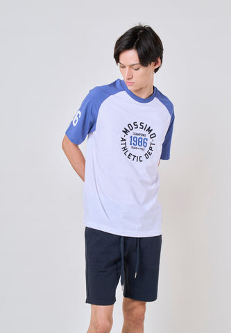 Mossimo Blaize White Raglan Urban Fit Tee