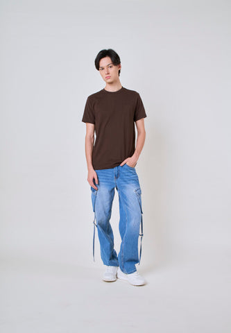 Mossimo Andrew Camel Brown Classic Fit Tee